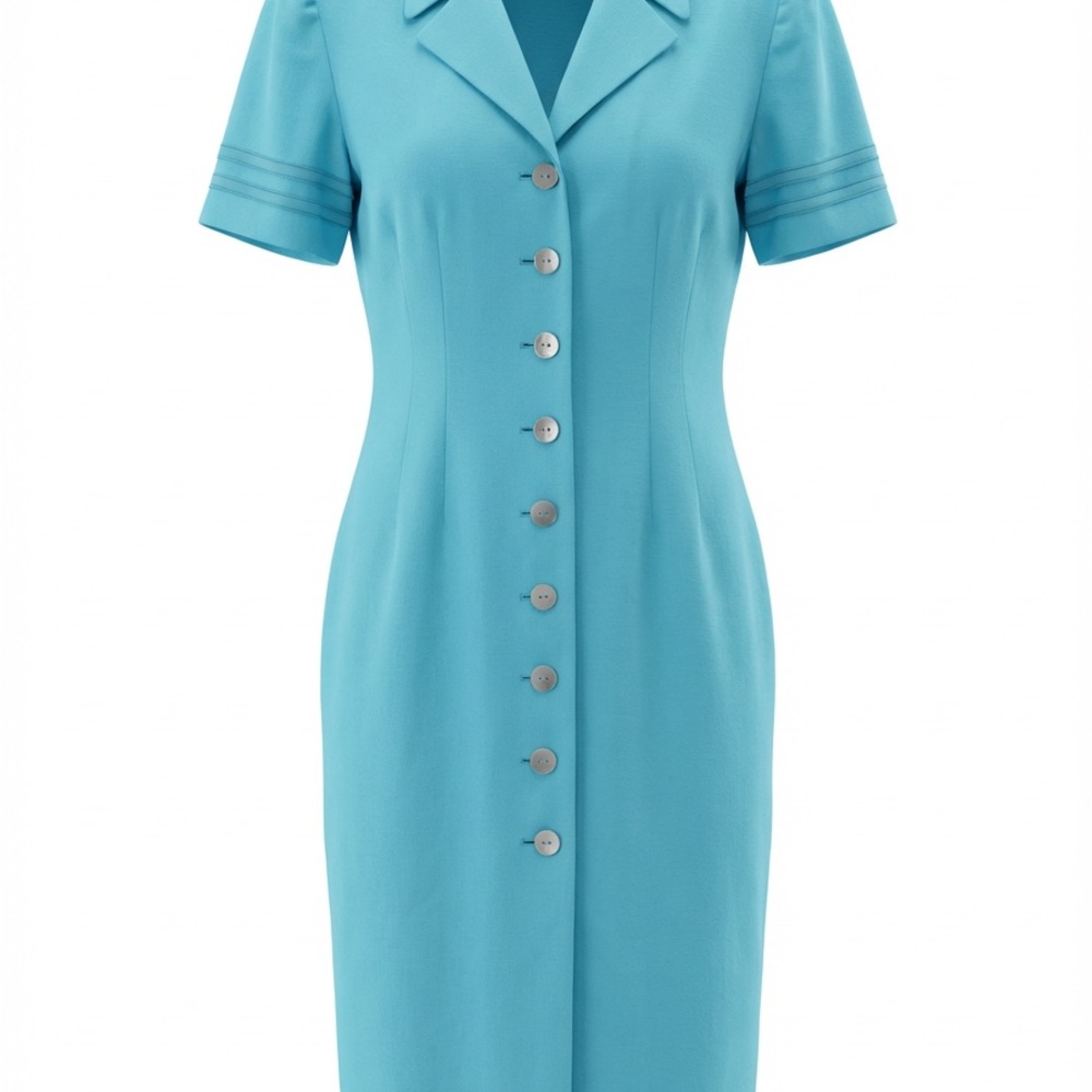 Cynthia Howie for Maggy Boutique Turquoise linen/rayon/silk dress, NWT